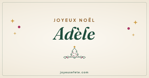Image « Joyeux Noël Adèle » au format large