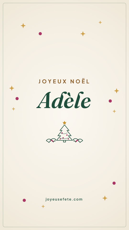 Image « Joyeux Noël Adèle » au format story