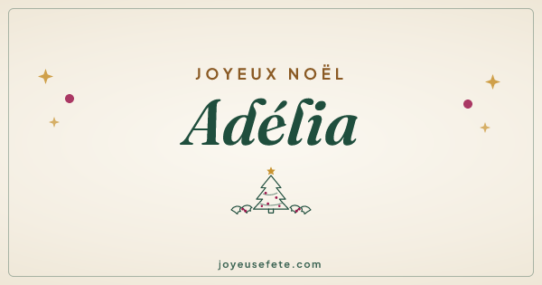 Image « Joyeux Noël Adélia » au format large