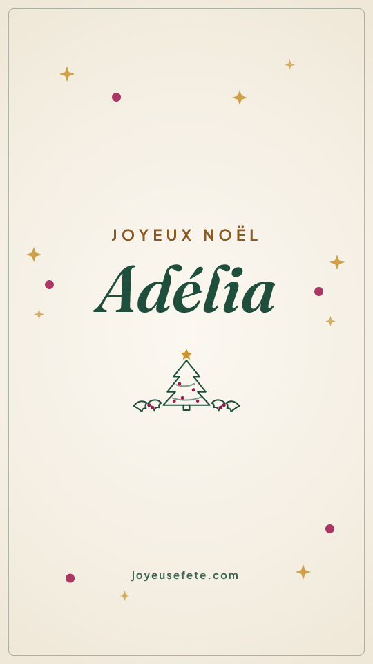 Image « Joyeux Noël Adélia » au format story