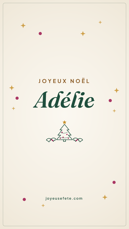 Image « Joyeux Noël Adélie » au format story