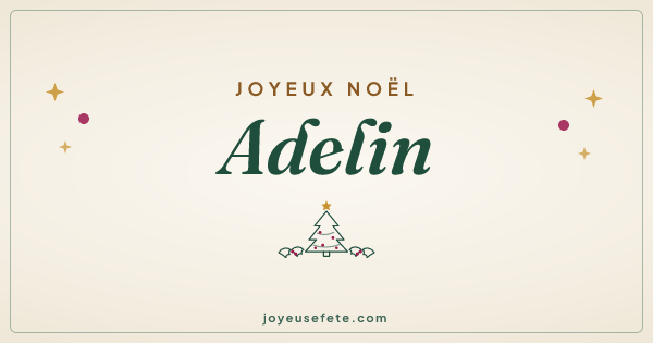 Image « Joyeux Noël Adelin » au format large