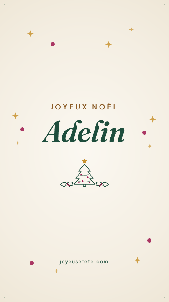 Image « Joyeux Noël Adelin » au format story