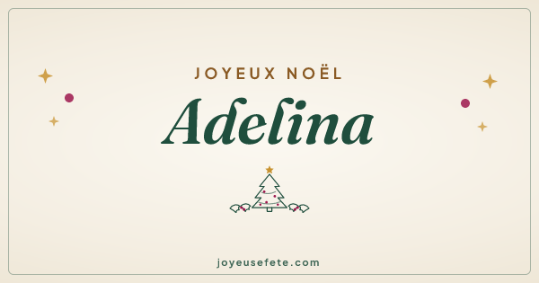 Image « Joyeux Noël Adelina » au format large
