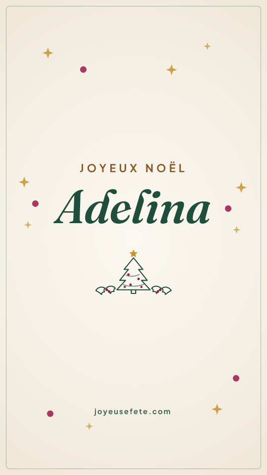 Image « Joyeux Noël Adelina » au format story