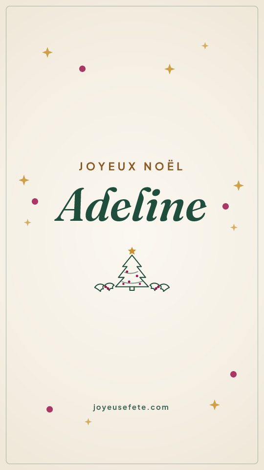Image « Joyeux Noël Adeline » au format story