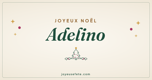 Image « Joyeux Noël Adelino » au format large
