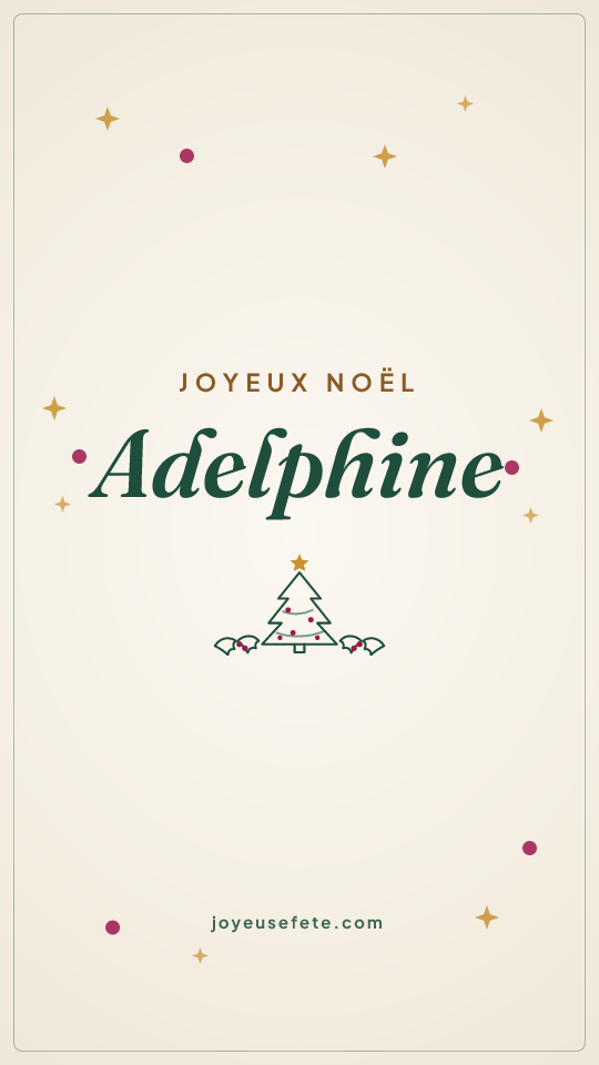Image « Joyeux Noël Adelphine » au format story