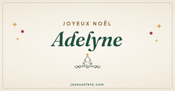 Image « Joyeux Noël Adelyne » au format large