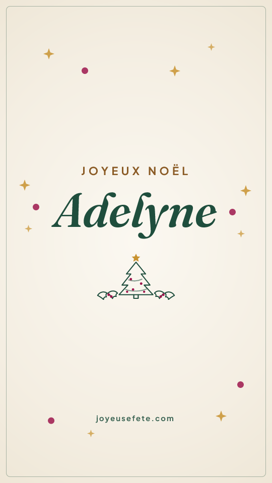 Image « Joyeux Noël Adelyne » au format story