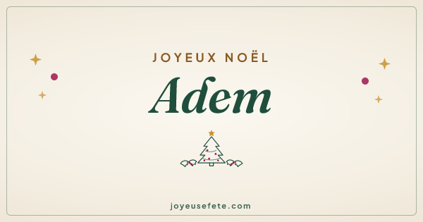 Image « Joyeux Noël Adem » au format large