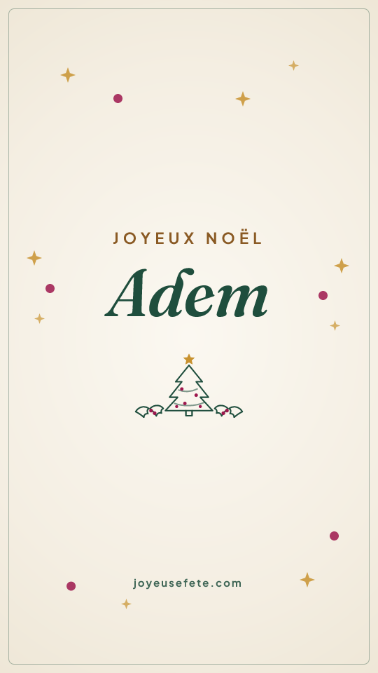 Image « Joyeux Noël Adem » au format story
