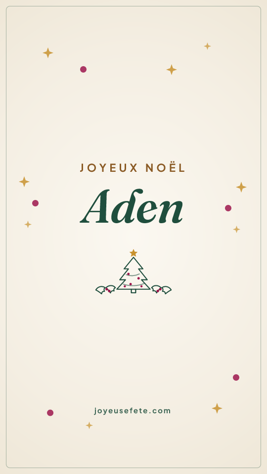 Image « Joyeux Noël Aden » au format story