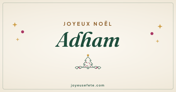 Image « Joyeux Noël Adham » au format large