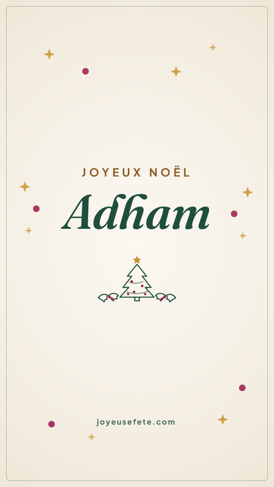Image « Joyeux Noël Adham » au format story