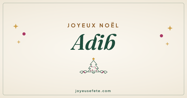 Image « Joyeux Noël Adib » au format large