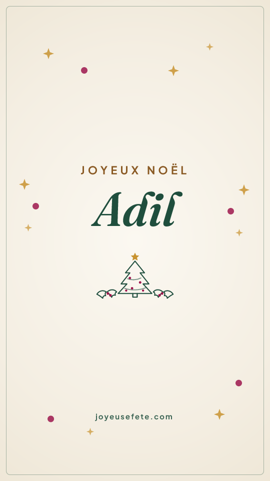 Image « Joyeux Noël Adil » au format story