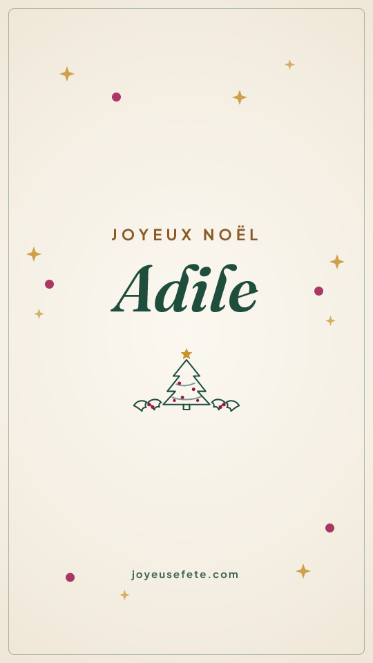 Image « Joyeux Noël Adile » au format story