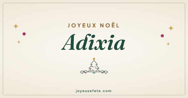 Image « Joyeux Noël Adixia » au format large