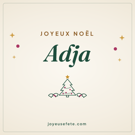 Image carrée « Joyeux Noël Adja » pour WhatsApp