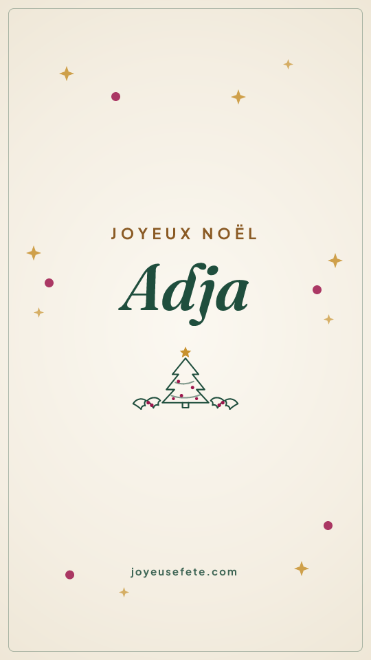 Image « Joyeux Noël Adja » au format story