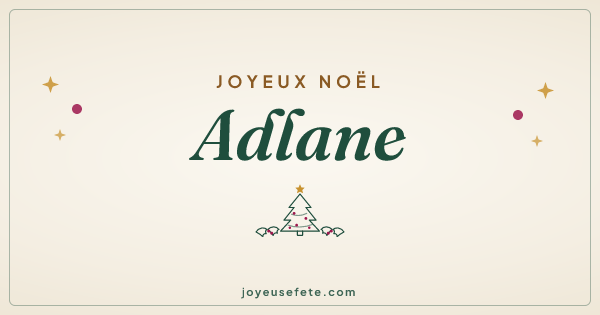 Image « Joyeux Noël Adlane » au format large