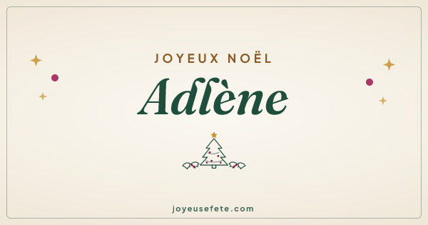 Image « Joyeux Noël Adlène » au format large