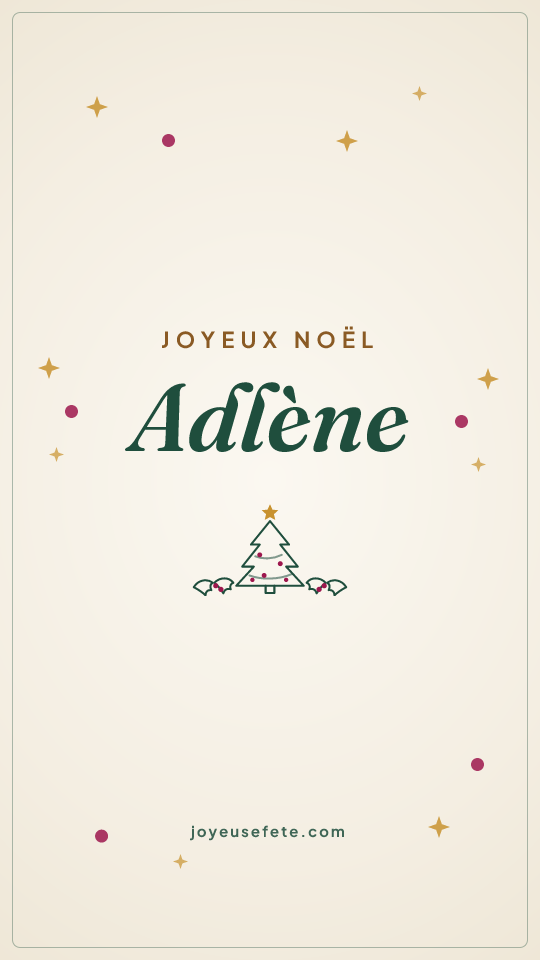 Image « Joyeux Noël Adlène » au format story