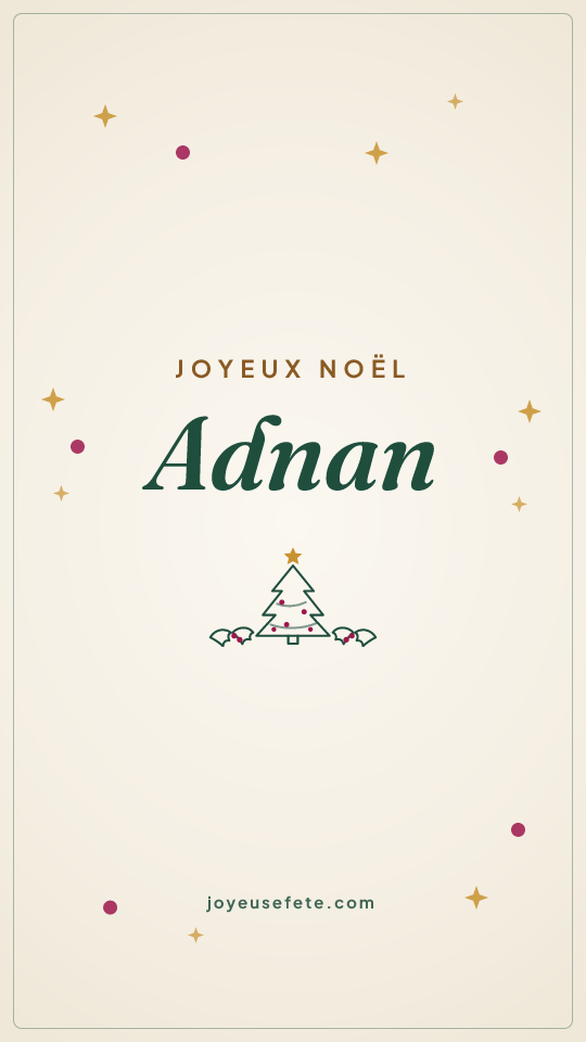 Image « Joyeux Noël Adnan » au format story