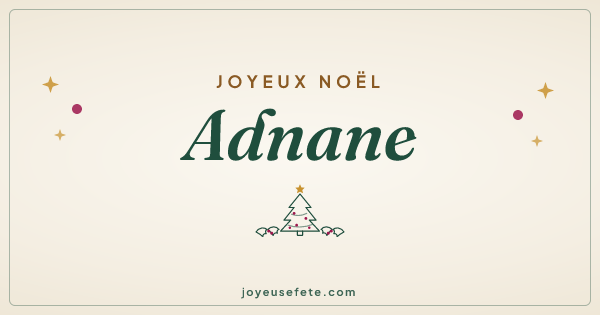 Image « Joyeux Noël Adnane » au format large