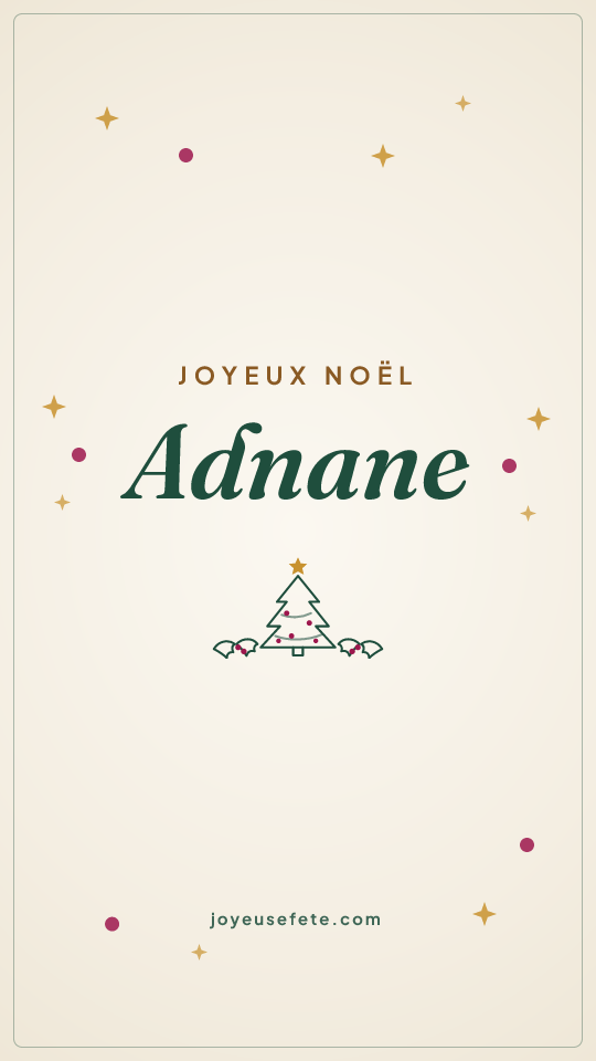 Image « Joyeux Noël Adnane » au format story
