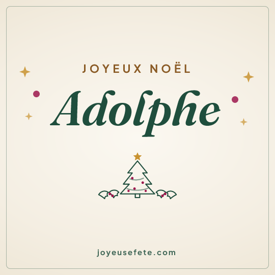 Image carrée « Joyeux Noël Adolphe » pour WhatsApp