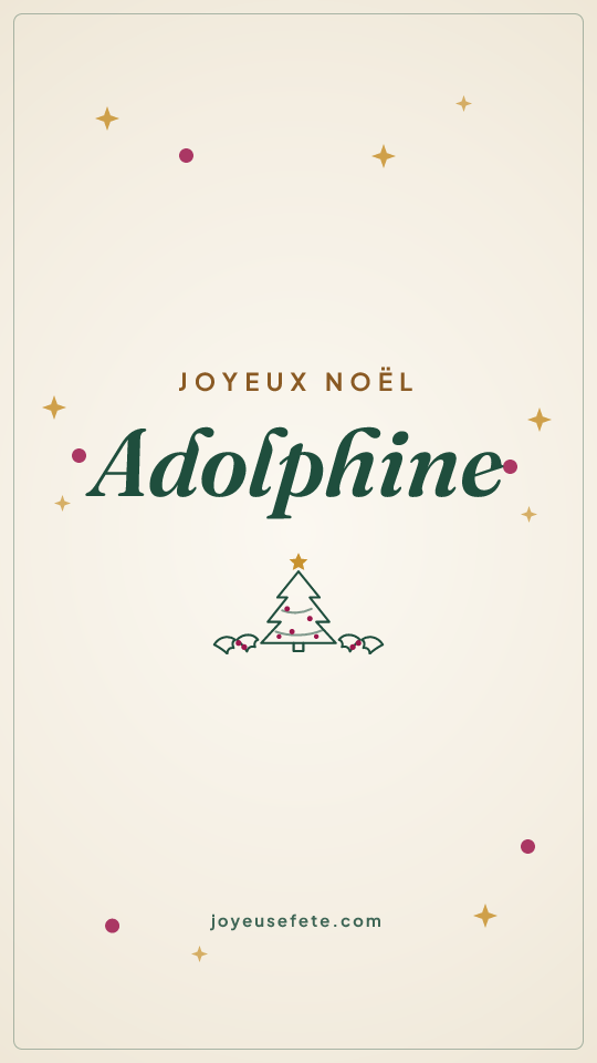 Image « Joyeux Noël Adolphine » au format story