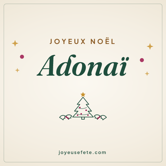 Image carrée « Joyeux Noël Adonaï » pour WhatsApp