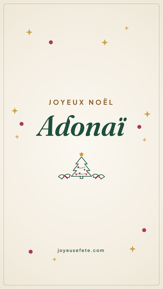 Image « Joyeux Noël Adonaï » au format story