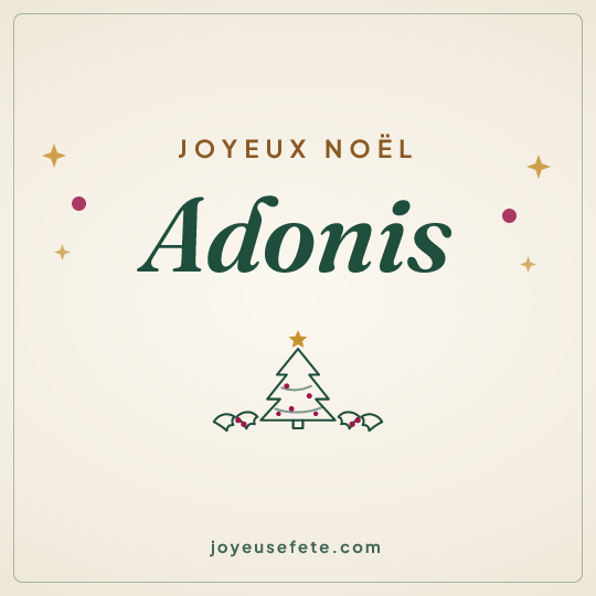 Image carrée « Joyeux Noël Adonis » pour WhatsApp