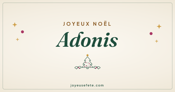 Image « Joyeux Noël Adonis » au format large