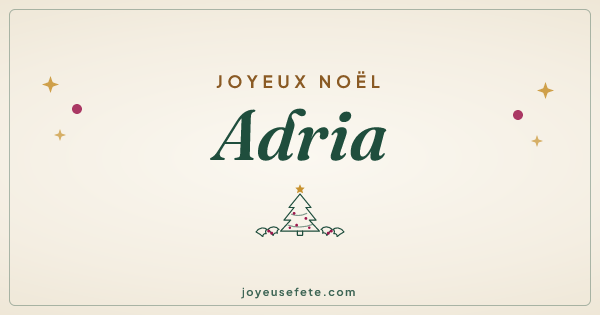 Image « Joyeux Noël Adria » au format large