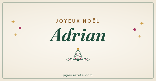 Image « Joyeux Noël Adrian » au format large