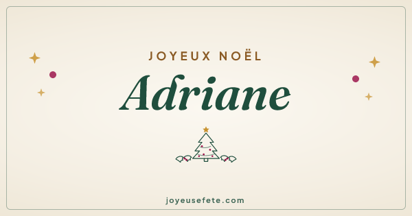 Image « Joyeux Noël Adriane » au format large