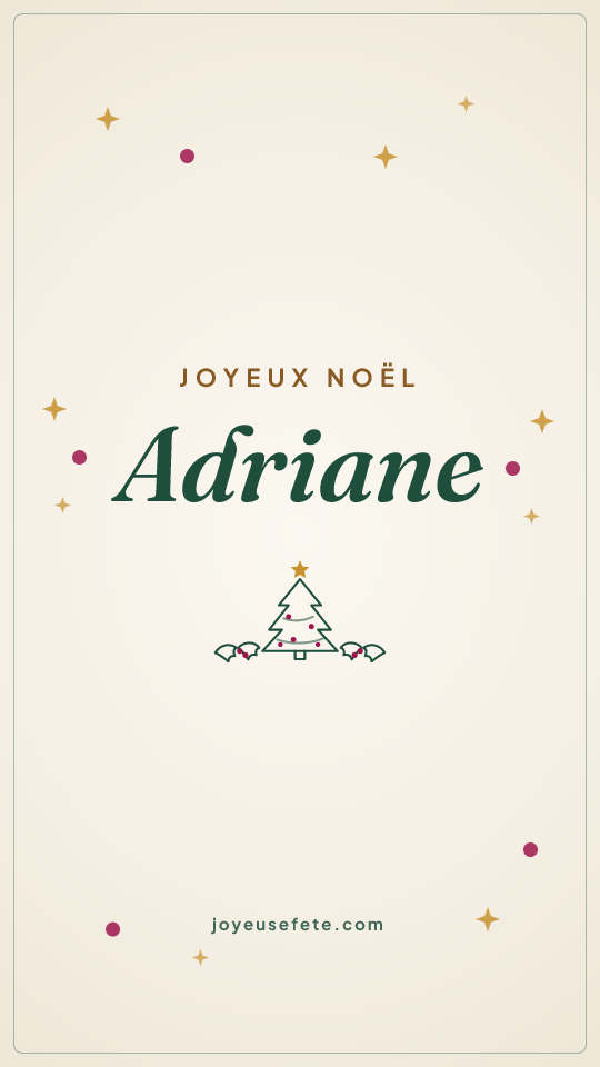 Image « Joyeux Noël Adriane » au format story