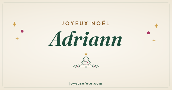 Image « Joyeux Noël Adriann » au format large