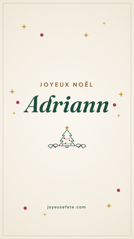 Image « Joyeux Noël Adriann » au format story