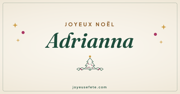 Image « Joyeux Noël Adrianna » au format large