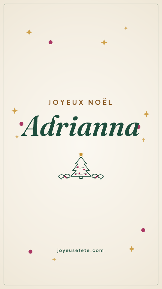 Image « Joyeux Noël Adrianna » au format story
