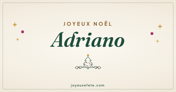 Image « Joyeux Noël Adriano » au format large