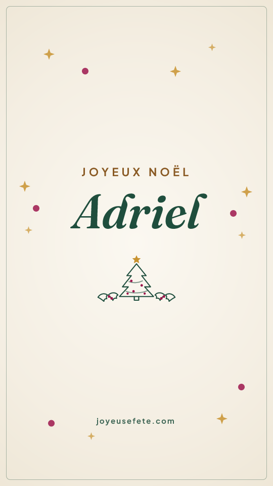 Image « Joyeux Noël Adriel » au format story