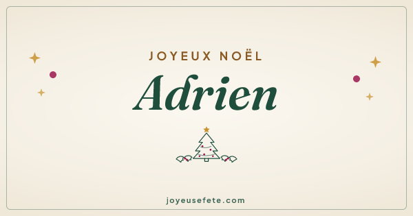 Image « Joyeux Noël Adrien » au format large