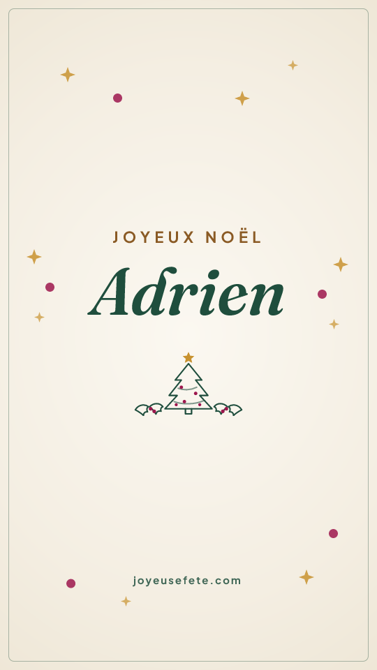 Image « Joyeux Noël Adrien » au format story