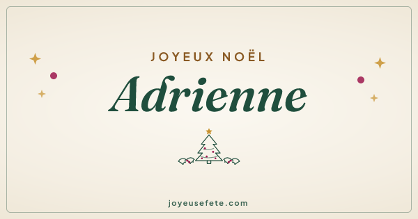 Image « Joyeux Noël Adrienne » au format large